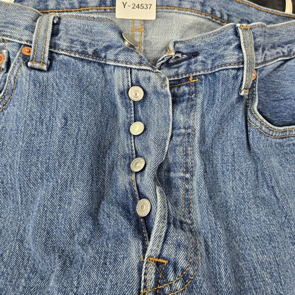 Levi's 501 Men Jeans 36X32‎ Blue Denim Original Fit Straight Leg Button Fly